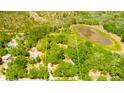 Aerial view of a house on a wooded lot at 11193 Baltimore St, Weeki Wachee, FL 34614