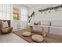 Bright and airy living room with neutral decor and natural elements at 1108 66Th Nw St, Bradenton, FL 34209