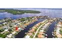 Aerial view showcasing the property's waterfront location at 2044 Montana Ne Ave, St Petersburg, FL 33703