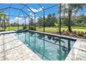 Inviting screened pool and spa with a beautiful view at 4121 Barbour Trl, Odessa, FL 33556