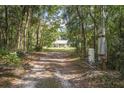 House driveway entrance through wooded area at 13080 Old Crystal River Rd, Brooksville, FL 34601