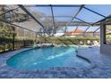 Screened-in pool and spa with paver deck at 9728 Milano Dr, Trinity, FL 34655