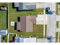 Overhead view of house, yard, and driveway; showing property boundaries at 7745 Jenner Ave, New Port Richey, FL 34655