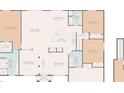 Open floor plan with primary bedroom, two additional bedrooms, and a spacious living area at 92 Randolph Ave, Spring Hill, FL 34606