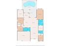 Detailed floor plan showing layout with dimensions for the entire house at 692 Challice Dr, Spring Hill, FL 34609