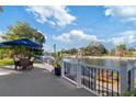 Relaxing patio overlooking the canal, perfect for outdoor dining at 3207 Hibiscus Dr, Hernando Beach, FL 34607