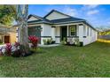 Beautiful single-story home with a modern design and lush green lawn at 12706 N Ola Ave, Tampa, FL 33612