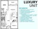 Luxury unit floor plan featuring 2 bedrooms, 2 baths, and open layout design at 5015 Us Highway 19 # 106, New Port Richey, FL 34652