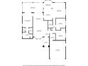 Detailed floor plan showcasing the layout with bedrooms, bathrooms, kitchen, living areas, and room dimensions at 2050 Quailwood Ln, Spring Hill, FL 34606