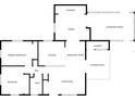 Detailed floor plan showcasing layout of the home with primary bedroom, kitchen, living room, and screened porch at 6343 Skyline Ct, Spring Hill, FL 34606