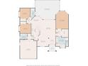Detailed floor plan showcasing bedrooms, bathrooms, kitchen, living spaces, and outdoor porch at 10285 Velvetseed Cir, Spring Hill, FL 34608