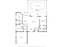A detailed floor plan with dimensions of all rooms, including the bedrooms, living room, and garage at 8367 Apple Orchard Rd, Spring Hill, FL 34608