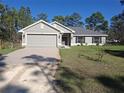 Attractive single-Gathering home with a two-car garage and green lawn at 18336 Macek Rd, Weeki Wachee, FL 34614