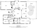 Detailed floor plan showcasing the layout with four bedrooms, pool, and spacious living areas at 19109 Beckett Dr, Odessa, FL 33556