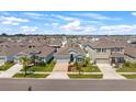Wide aerial view of a residential neighborhood showcasing well-maintained homes and landscaping at 582 8Th Nw St, Ruskin, FL 33570