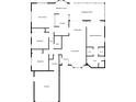 Detailed floor plan showcasing the layout of the home including bedroom and kitchen locations at 7107 Pond View Ct, Spring Hill, FL 34606