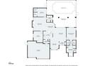 Detailed floorplan illustrating the layout of the home, including room dimensions at 12300 Drake Ln, Spring Hill, FL 34609