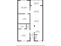 A detailed floor plan layout showing room dimensions and connections of the main floor at 8211 Brent St # 837, Port Richey, FL 34668