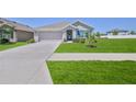Inviting home exterior with a well-maintained lawn and landscaping at 13160 Golden Lime Ave, Spring Hill, FL 34609
