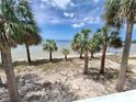 Breathtaking ocean view framed by palm trees, showcasing serene waterfront living at 3461 Gum Dr, Weeki Wachee, FL 34607