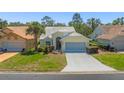 Charming single-story home with a well-manicured front yard, mature landscaping, and a two-car garage at 9398 Mississippi Run, Weeki Wachee, FL 34613
