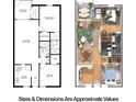 A floorplan showing the sizes and dimensions of the home at 10780 43Rd N St # 702, Clearwater, FL 33762