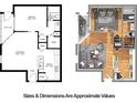 Detailed floor plan showcasing the layout of the home, highlighting room dimensions and spatial relationships at 1208 Cypress Pond Rd, Palm Harbor, FL 34683