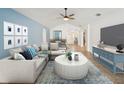 Inviting living room with modern furniture, stylish decor, and ample natural light at 4321 High Ridge Ave, Spring Hill, FL 34609
