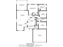 Detailed floor plan showcasing the layout of the home, including bedrooms, bathrooms, and living spaces at 3054 Oakbrook Cir, Clearwater, FL 33759