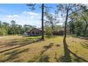 View of the home with a spacious yard and mature trees at 6080 Dexter Ln, Brooksville, FL 34602