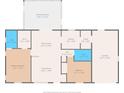 Detailed floor plan of home with dimensions for Primary bedroom, kitchen, screened porch, and garage at 9640 Northcliffe Blvd, Spring Hill, FL 34608