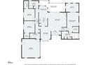 Detailed floor plan showing layout of bedrooms, bathrooms, kitchen, and living areas at 7270 Nightwalker Rd, Weeki Wachee, FL 34613