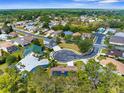 Neighborhood aerial shot showcases the community layout, well-maintained homes, and lush green spaces at 11443 Marsh Creek Ct, New Port Richey, FL 34654