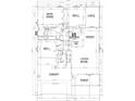 Detailed floor plan showcasing the layout with dimensions for the bedrooms, kitchen, living room, lanai, garage, and porch at 7583 St Andrews Blvd, Weeki Wachee, FL 34613