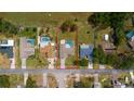 Aerial view of the property and surrounding neighborhood at 8126 Wooden Dr, Spring Hill, FL 34606