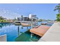 Modern boat lift on a sunny day, providing convenient and secure watercraft storage at 3352 Gulfview Dr, Hernando Beach, FL 34607