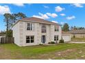 Charming two-story home with a well-maintained lawn, attached garage, and welcoming blue front door at 4148 Landover Blvd, Spring Hill, FL 34609