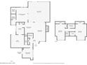 A detailed floorplan of the home, showcasing room dimensions and layout across both floors at 7501 Woodbox Row, Hudson, FL 34667