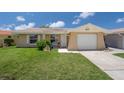 Charming single-story home with a well-maintained lawn and attached garage at 4937 Dory Dr, New Port Richey, FL 34652