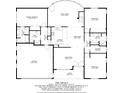 Detailed floor plan showcasing the layout of the home, including bedrooms, bathrooms, and living spaces at 8568 Heather Blvd, Weeki Wachee, FL 34613
