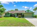 Charming single-story home with lush lawn, mature trees, and attached two-car garage at 3468 El Prado Ave, Spring Hill, FL 34609