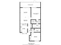 Detailed floor plan showcasing the layout of the home including the kitchen, living room, and bedrooms at 2139 Sea Pines Ct, Spring Hill, FL 34606