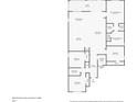Floorplan showing the layout of the house with bedrooms, bathrooms, kitchen, and living room at 905 Old Windsor Way, Spring Hill, FL 34609