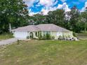 Charming single-story home with well-maintained lawn and landscaping, light green exterior, and attached garage at 10411 Ireland St, Spring Hill, FL 34608