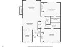 Floorplan showing primary bedroom, bathroom, living room, dining room, kitchen, and more at 11402 Shallowbrook Pl, Tampa, FL 33624