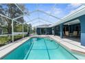 Beautiful screened pool with a spacious deck, perfect for enjoying the outdoors at 8084 Nightingale Rd, Weeki Wachee, FL 34613