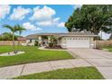 Charming single-Gathering home with well-maintained lawn, decorative rock, and a spacious two-car garage at 8850 March Ct, New Port Richey, FL 34655