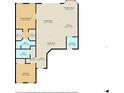 Detailed floor plan showcasing the layout of the home's bedrooms, living spaces, and kitchen at 1142 Wolford Dr, Trinity, FL 34655