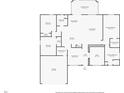 Detailed floor plan showcasing the layout of the home, including room dimensions at 3312 Blythe Ave, Spring Hill, FL 34609