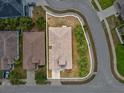 Aerial view of a property with well-defined lot lines and a neatly landscaped yard, providing privacy at 4266 High Ridge Ave, Spring Hill, FL 34609